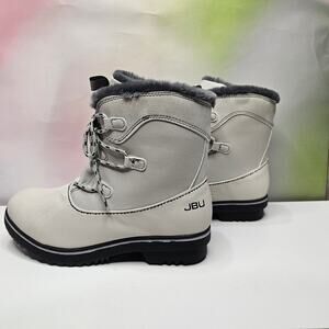 JBU Women's Thermal  Brisky Lace-Up Water-resistant Boots Size 10 White NWT